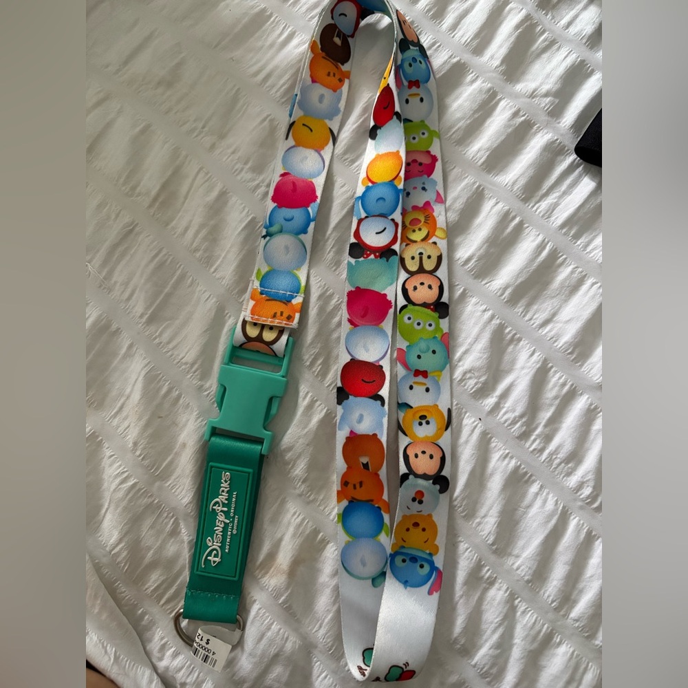 Disney Multi-Color Tsum Tsum Lanyard with Teal Buckle
